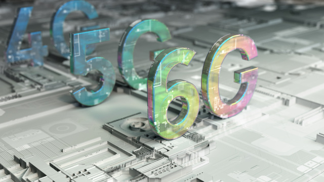 Representación conceptual de la evolución hacia el 6G sobre infraestructura tecnológica, simbolizando el futuro de la conectividad en España.